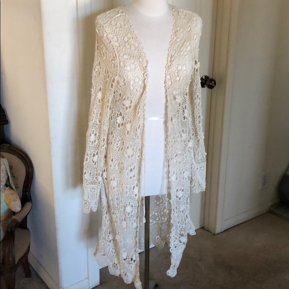 Brandy Melville Floral Cardigan Duster